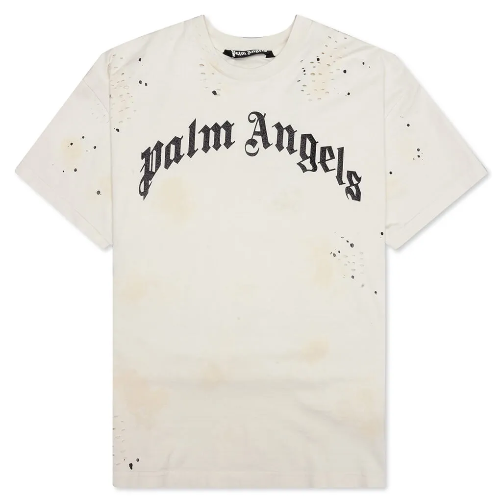 Glittered Logo Classic Tee - Off-White/Black